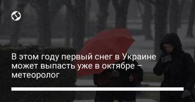 В этом году первый снег в Украине может выпасть уже в октябре – метеоролог - liga.net - Украина