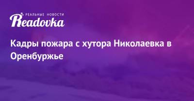 Кадры пожара с хутора Николаевка в Оренбуржье - readovka.news - Башкирия - Оренбургская обл.