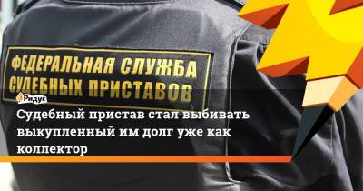 Дмитрий Степанов - Судебный пристав стал выбивать выкупленный им долг уже как коллектор - ridus.ru - Петербурга