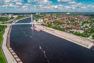 Домики на набережной в Тюмени украсили вечнозелеными растениями - infox.ru - Тюмень