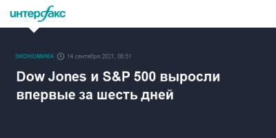 Dow Jones - Dow Jones и S&P 500 выросли впервые за шесть дней - interfax.ru - Москва - США