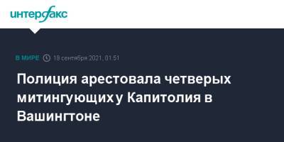 Полиция арестовала четверых митингующих у Капитолия в Вашингтоне - interfax.ru - Москва - США - Вашингтон - Техас