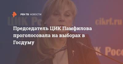 Элла Памфилова - Председатель ЦИК Памфилова проголосовала на выборах в Госдуму - ren.tv