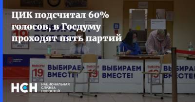 «Единая Россия» лидирует на выборах в Госдуму после подсчета 60% протоколов - nsn.fm - Россия