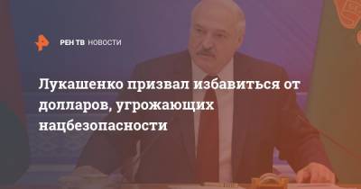 Александр Лукашенко - Лукашенко призвал избавиться от долларов, угрожающих нацбезопасности - ren.tv - Белоруссия