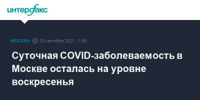 Сергей Собянин - Суточная COVID-заболеваемость в Москве осталась на уровне воскресенья - interfax.ru - Москва