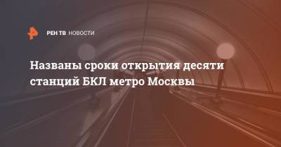 Сергей Собянин - Названы сроки открытия десяти станций БКЛ метро Москвы - ren.tv - Москва