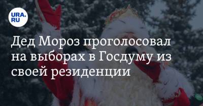 Дед Мороз проголосовал на выборах в Госдуму из своей резиденции - ura.news - Вологодская обл.