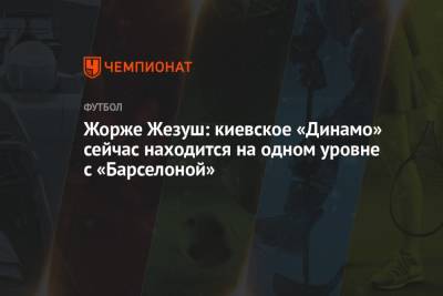 Жорж Жезуш - Жорже Жезуш: киевское «Динамо» сейчас находится на одном уровне с «Барселоной» - championat.com - Украина - Киев - Германия - Франция - Испания - Луческ