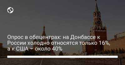 Опрос в облцентрах: на Донбассе к России холодно относятся только 16%, а к США – около 40% - liga.net - Россия - США - Украина - Львов - Ивано-Франковск - Ужгород