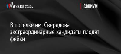 В поселке им. Свердлова экстраординарные кандидаты плодят фейки - ivbg.ru - Россия - Украина - Ленинградская обл. - Свердлов - Новости