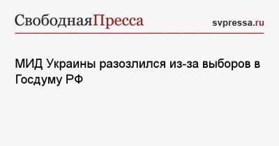 МИД Украины разозлился из-за выборов в Госдуму РФ - svpressa.ru - Россия - Украина - Киев - Крым - ДНР - Севастополь - ЛНР - Донбасс