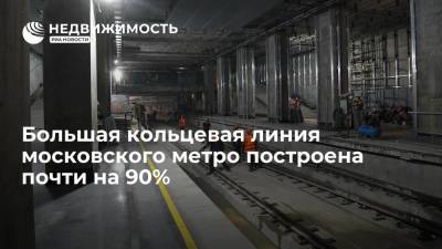 Большая кольцевая линия московского метро построена почти на 90% - realty.ria.ru - Москва - Строительство