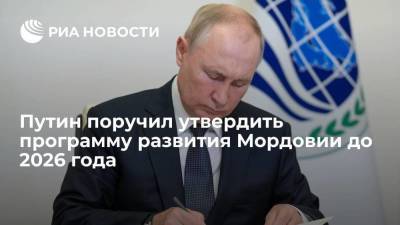 Владимир Путин - Михаил Мишустин - Артем Здунов - Путин поручил правительству до 1 декабря утвердить программу развития Мордовии на пять лет - smartmoney.one - Россия - республика Мордовия