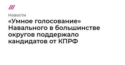 Тим Кук - Михаил Фишман - «Умное голосование» Навального в большинстве округов поддержало кандидатов от КПРФ - tvrain.ru - Россия