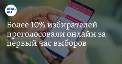 Более 10% избирателей проголосовали онлайн за первый час выборов - ura.news - Россия - Нижегородская обл. - Севастополь - Ростовская обл. - Курская обл. - Мурманская обл. - Ярославская обл.