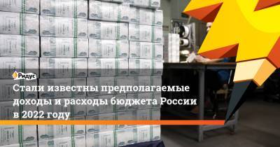 Стали известны предполагаемые доходы и расходы бюджета России в 2022 году - ridus.ru - Россия