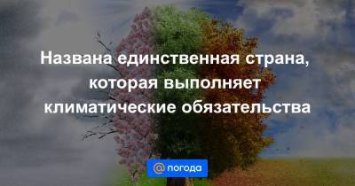 Названа единственная страна, которая выполняет климатические обязательства - news.mail.ru - Китай - США - Украина - Англия - Казахстан - Австралия - Япония - Индия - Канада - Нигерия - Марокко - Гамбия - Кения - Эфиопия - Непал - Коста Рика - Экология