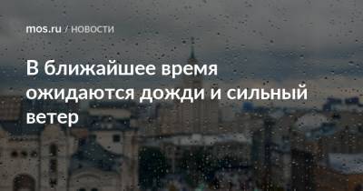 В ближайшее время ожидаются дожди и сильный ветер - mos.ru - Москва