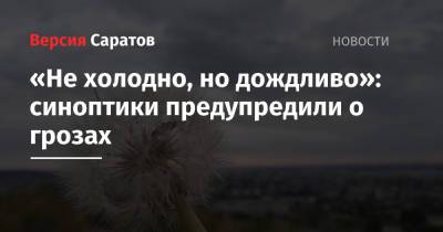 «Не холодно, но дождливо»: жителей региона предупредили о локальных грозах - nversia.ru - Саратовская обл. - Саратов