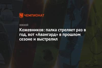 Александр Кожевников - Кожевников: палка стреляет раз в год, вот «Авангард» в прошлом сезоне и выстрелил - championat.com