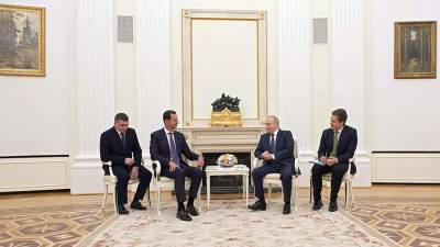 Владимир Путин - Дмитрий Песков - Башар Асад - В Кремле рассказали о встрече Путина и Асада - iz.ru - Москва - Россия - Сирия - Дамаск - Израиль - Афганистан