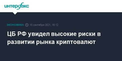 Сергей Швецов - ЦБ РФ увидел высокие риски в развитии рынка криптовалют - cryptos.tv - Россия