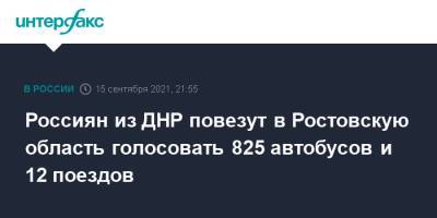 Денис Пушилин - Россиян из ДНР повезут в Ростовскую область голосовать 825 автобусов и 12 поездов - interfax.ru - Москва - ДНР - Ростовская обл.