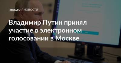 Владимир Путин - Михаил Мишустин - Владимир Путин принял участие в электронном голосовании в Москве - mos.ru - Москва - Россия