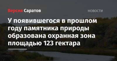 Валерий Радаев - У появившегося в прошлом году памятника природы образована охранная зона площадью 123 гектара - nversia.ru - Саратовская обл.