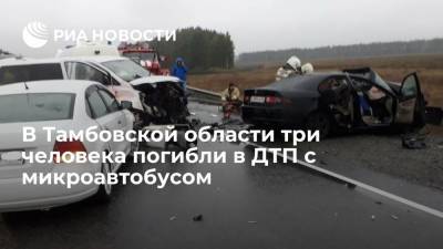 МВД: в Тамбовской области три человека погибли в ДТП с микроавтобусом - ria.ru - Москва - Брянск - респ. Калмыкия - Тамбовская обл.