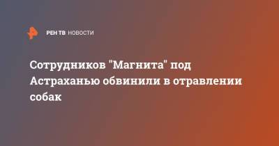 Сотрудников "Магнита" под Астраханью обвинили в отравлении собак - ren.tv - Астрахань - Астраханская обл.
