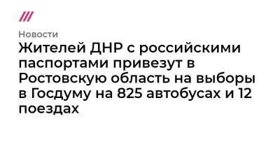 Владимир Путин - Виктор Водолацкий - Жителей ДНР с российскими паспортами привезут в Ростовскую область на выборы в Госдуму на 825 автобусах и 12 поездах - tvrain.ru - Россия - ДНР - Ростовская обл. - ЛНР - Донецкая обл.