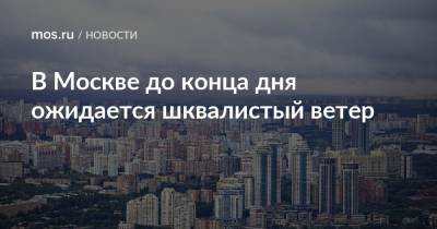 В Москве до конца дня ожидается шквалистый ветер - mos.ru - Москва