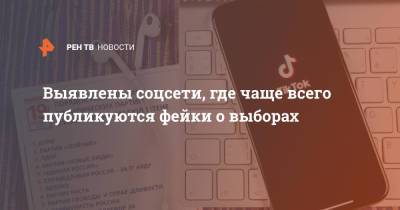 Выявлены соцсети, где чаще всего публикуются фейки о выборах - ren.tv - Москва
