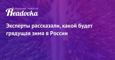 Алексей Кокорин - Эксперты рассказали, какой будет грядущая зима в России - readovka.news - Россия - респ. Саха