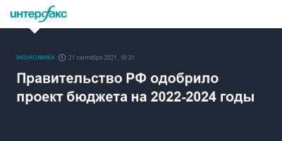 Правительство РФ одобрило проект бюджета на 2022-2024 годы - interfax.ru - Москва - Россия