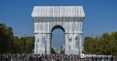Шарль Де-Голль - Триумфальную арку обернули тканью - суть инсталляции, фото и видео - obozrevatel.com - Франция - Париж