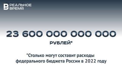 Расходная часть бюджета России в 2022 году может составить 23,6 трлн рублей — это много или мало? - realnoevremya.ru - Россия