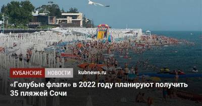 «Голубые флаги» в 2022 году планируют получить 35 пляжей Сочи - kubnews.ru - Сочи - Краснодарский край - Копенгаген