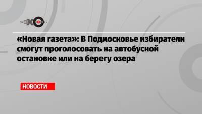 «Новая газета»: В Подмосковье избиратели смогут проголосовать на автобусной остановке или на берегу озера - echo.msk.ru - Московская обл.