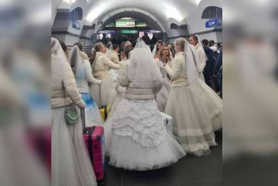Сотни невест с чемоданами наперевес заполонили центр Петербурга - spb.mk.ru - Санкт-Петербург - Казань