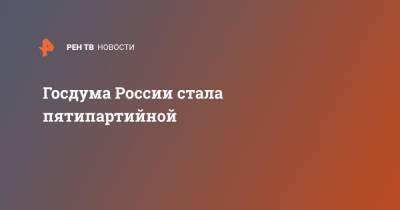Госдума России стала пятипартийной - ren.tv - Россия