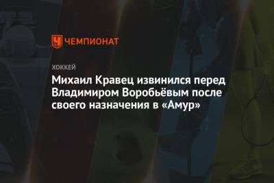 Михаил Кравец - Сергей Емельянов - Владимир Воробьев - Михаил Кравец извинился перед Владимиром Воробьёвым после своего назначения в «Амур» - championat.com - Белоруссия
