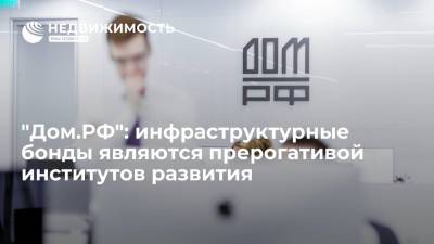 Госкомпания "Дом.РФ": инфраструктурные бонды являются прерогативой институтов развития - realty.ria.ru - Москва - Россия