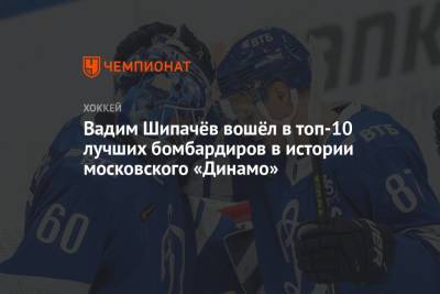 Алексей Кудашов - Вадим Шипачев - Станислав Галиев - Аркадий Чернышев - Вадим Шипачёв вошёл в топ-10 лучших бомбардиров в истории московского «Динамо» - championat.com - Москва
