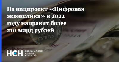 На нацпроект «Цифровая экономика» в 2022 году направят более 210 млрд рублей - nsn.fm