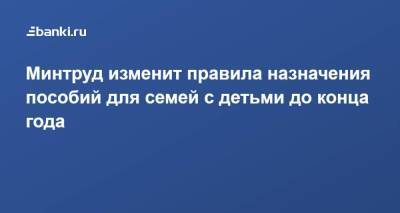 Ольга Баталина - Минтруд изменит правила назначения пособий для семей с детьми до конца года - smartmoney.one - Россия