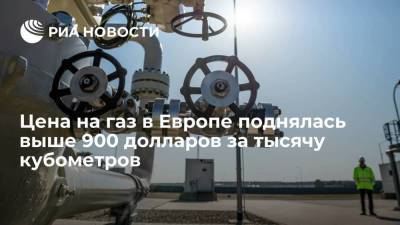 Цена фьючерсов на газ в Европе поднялась выше 900 долларов за тысячу кубометров - smartmoney.one