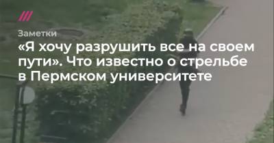 «Я хочу разрушить все на своем пути». Что известно о стрельбе в Пермском университете - tvrain.ru - Пермь